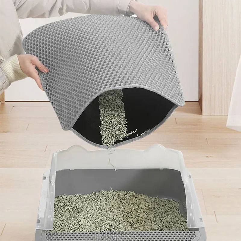 Waterproof Double-Layer Cat Litter Mat – Ultimate Litter Trapping Solution