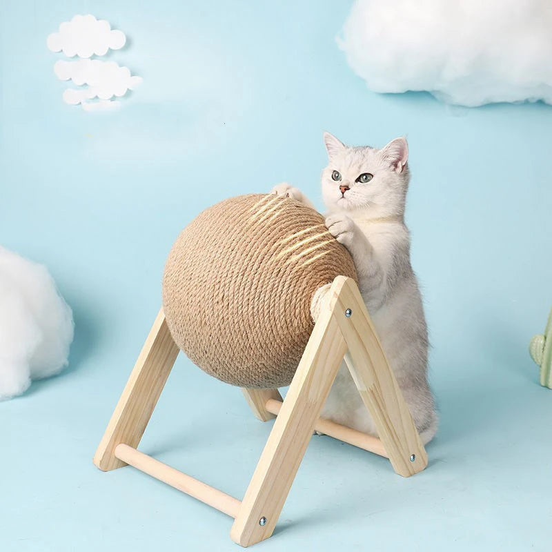 Cat Scratching Ball Toy – Sisal Rope Fun for Playful Kittens