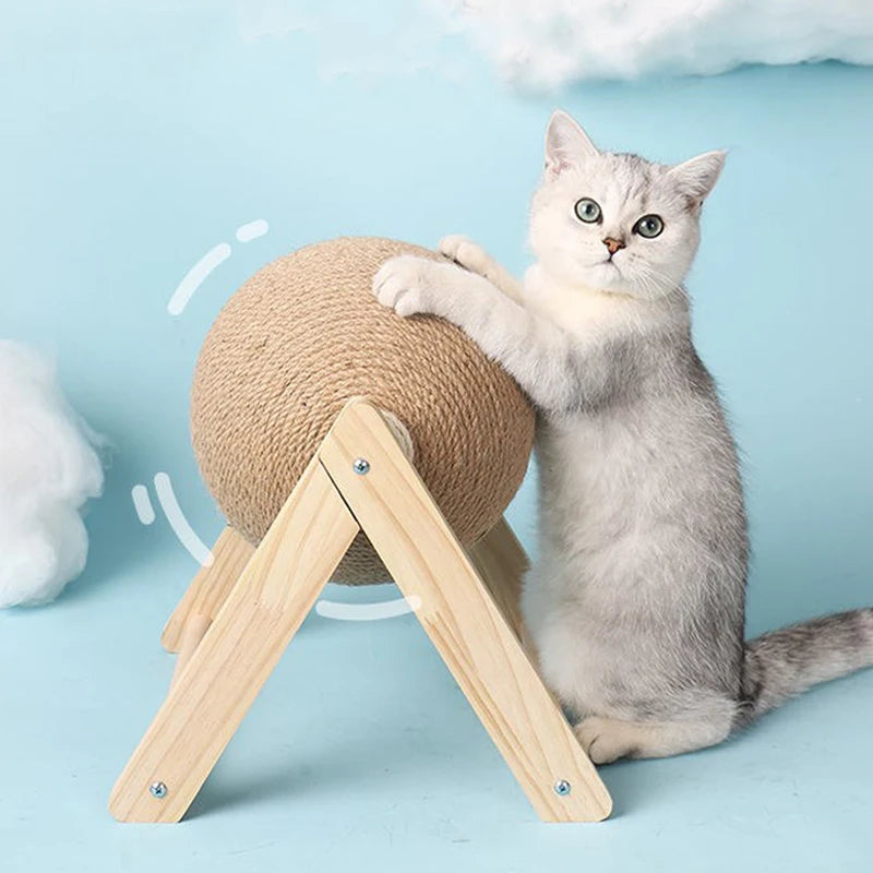 Cat Scratching Ball Toy – Sisal Rope Fun for Playful Kittens