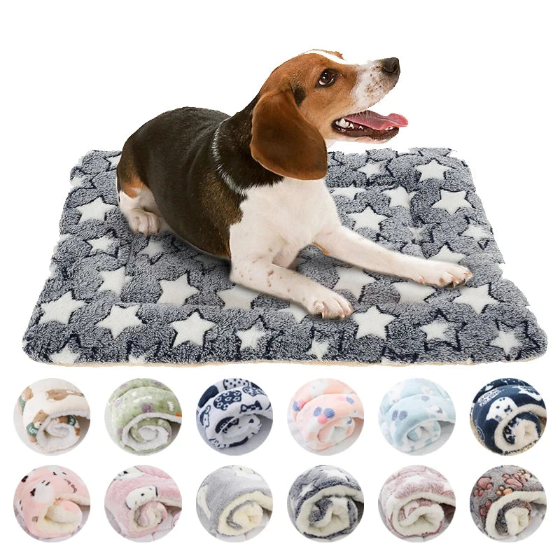 Flannel Pet Sleeping Mat – Soft & Cozy Bed for Dogs and Cats