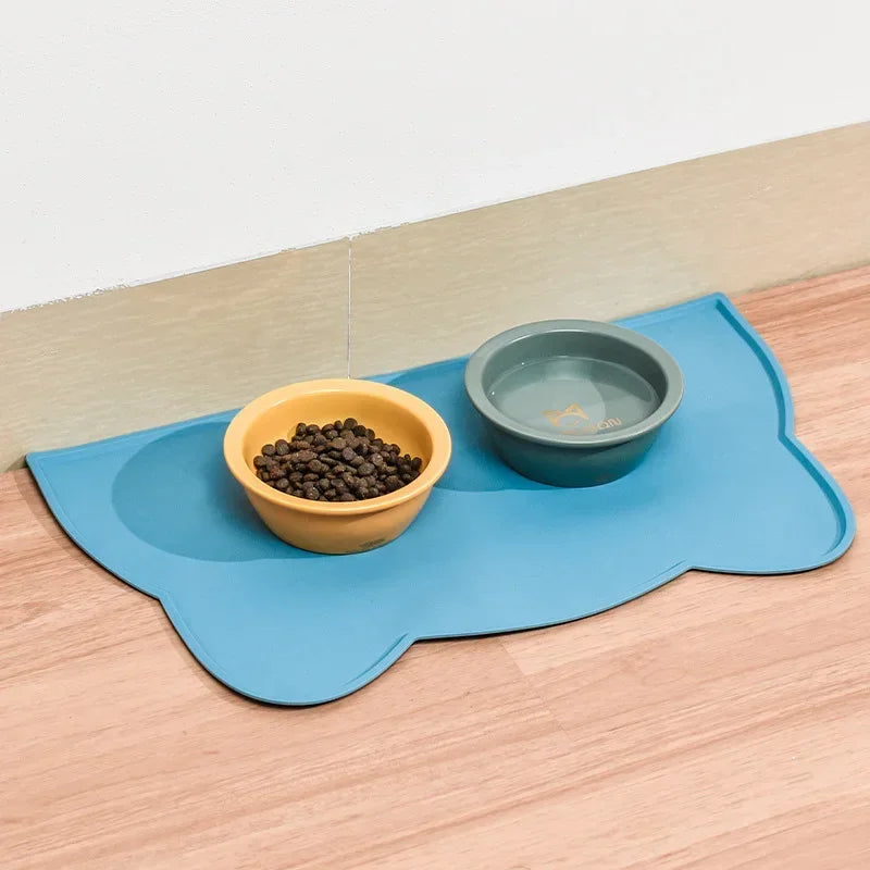 Food-Grade Silicone Pet Bowl Mat – Anti-Dirty & Easy to Clean