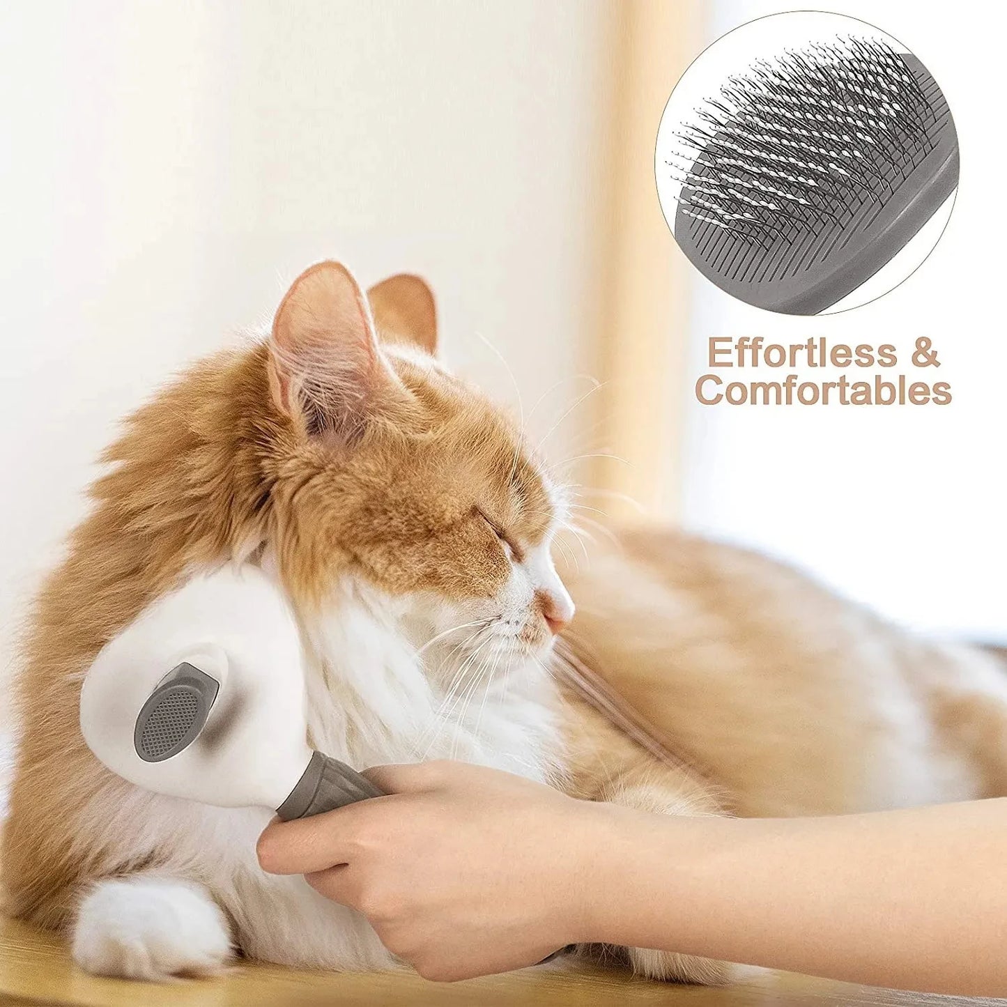 Self-Cleaning Pet Brush for Dogs & Cats