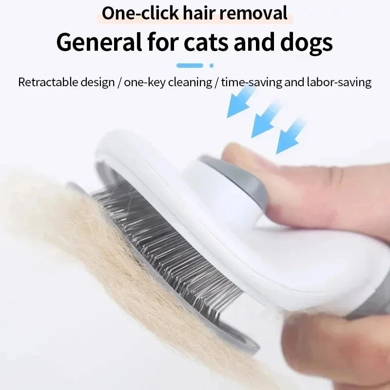 Self-Cleaning Pet Brush for Dogs & Cats