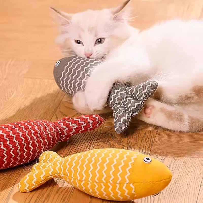 Interactive Cat Fish Toy – Scratcher & Catnip Fun for Playful Cats