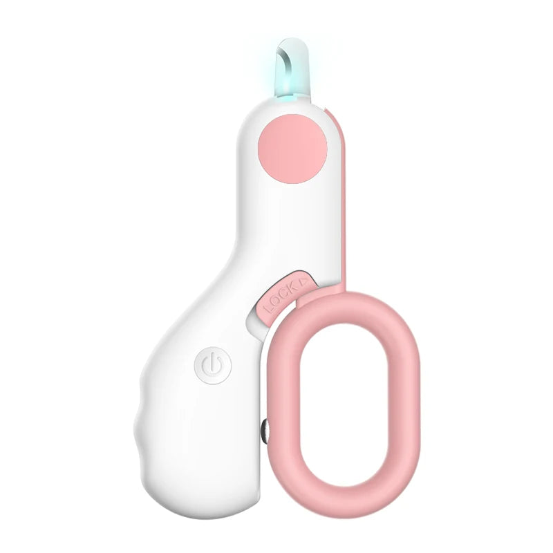 Cortador de unhas com luz LED para cães e gatos – corte seguro e preciso