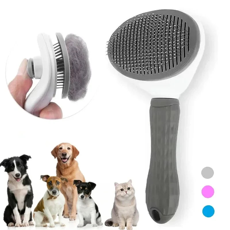 Self-Cleaning Pet Brush for Dogs & Cats