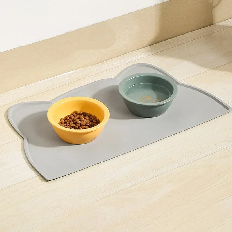 Food-Grade Silicone Pet Bowl Mat – Anti-Dirty & Easy to Clean