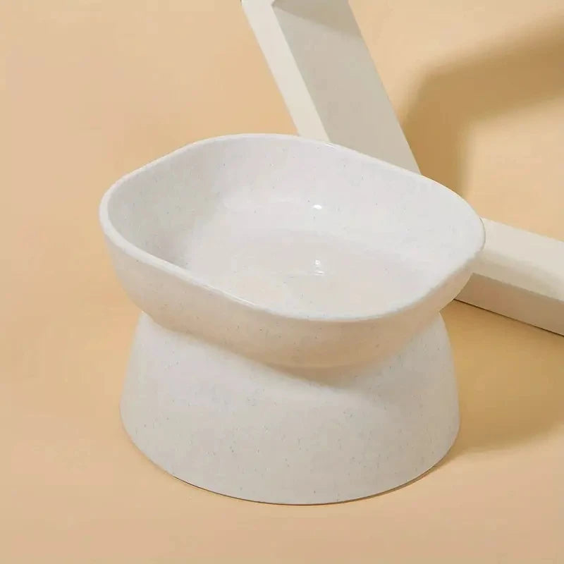 Classic Neck Protection & Anti-Rollover Pet Bowl – Comfortable Mealtime for Cats