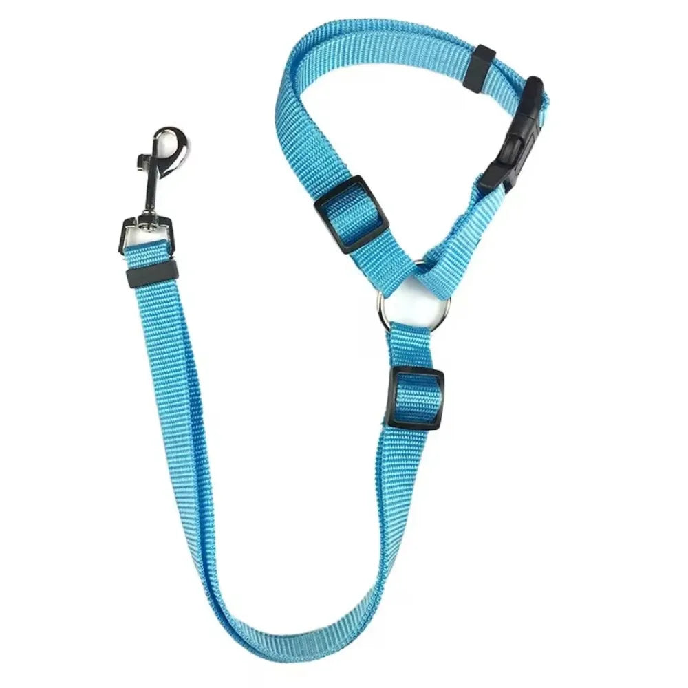 2-in-1 Pet Car Seat Belt & Leash – Safe & Secure Travel